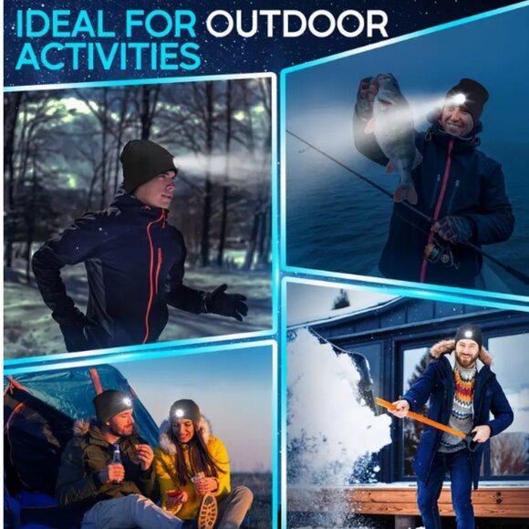 NEW Beanie with LED headlight “crack hat” - Picture 4 of 7